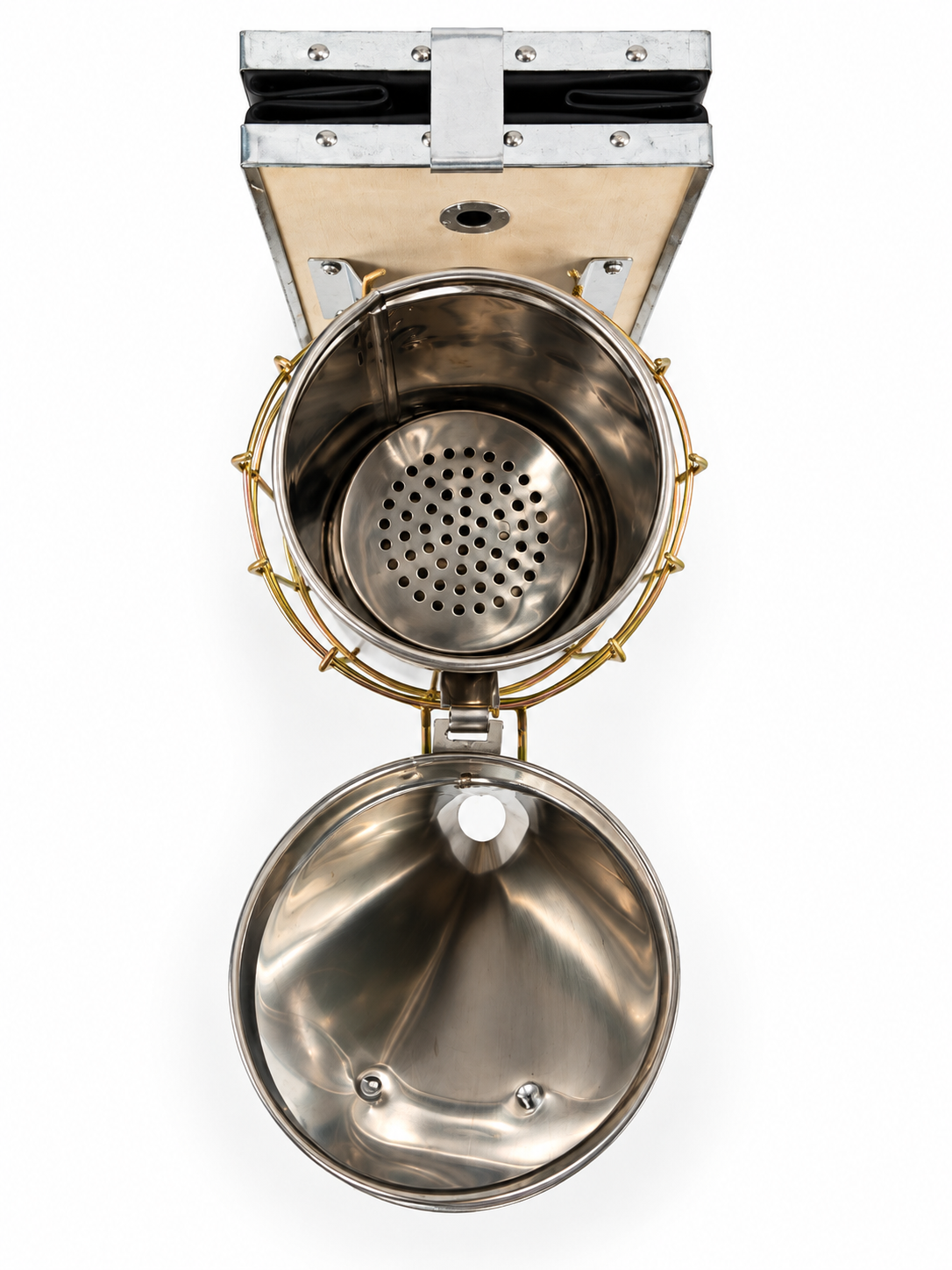 Medium Smoker Stainless Steel & Leather