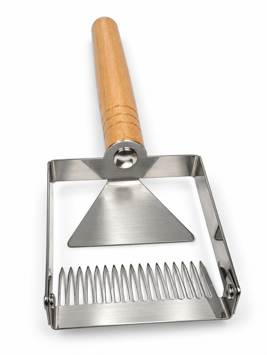 Uncapping Needle / Fork Premium Quality Stainless Steel Wooden Handle