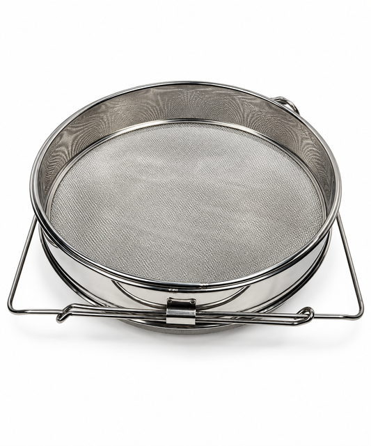 Food Grade Stainless Steel 304 Extra Large Double Honey Filter 32cm In Diameter