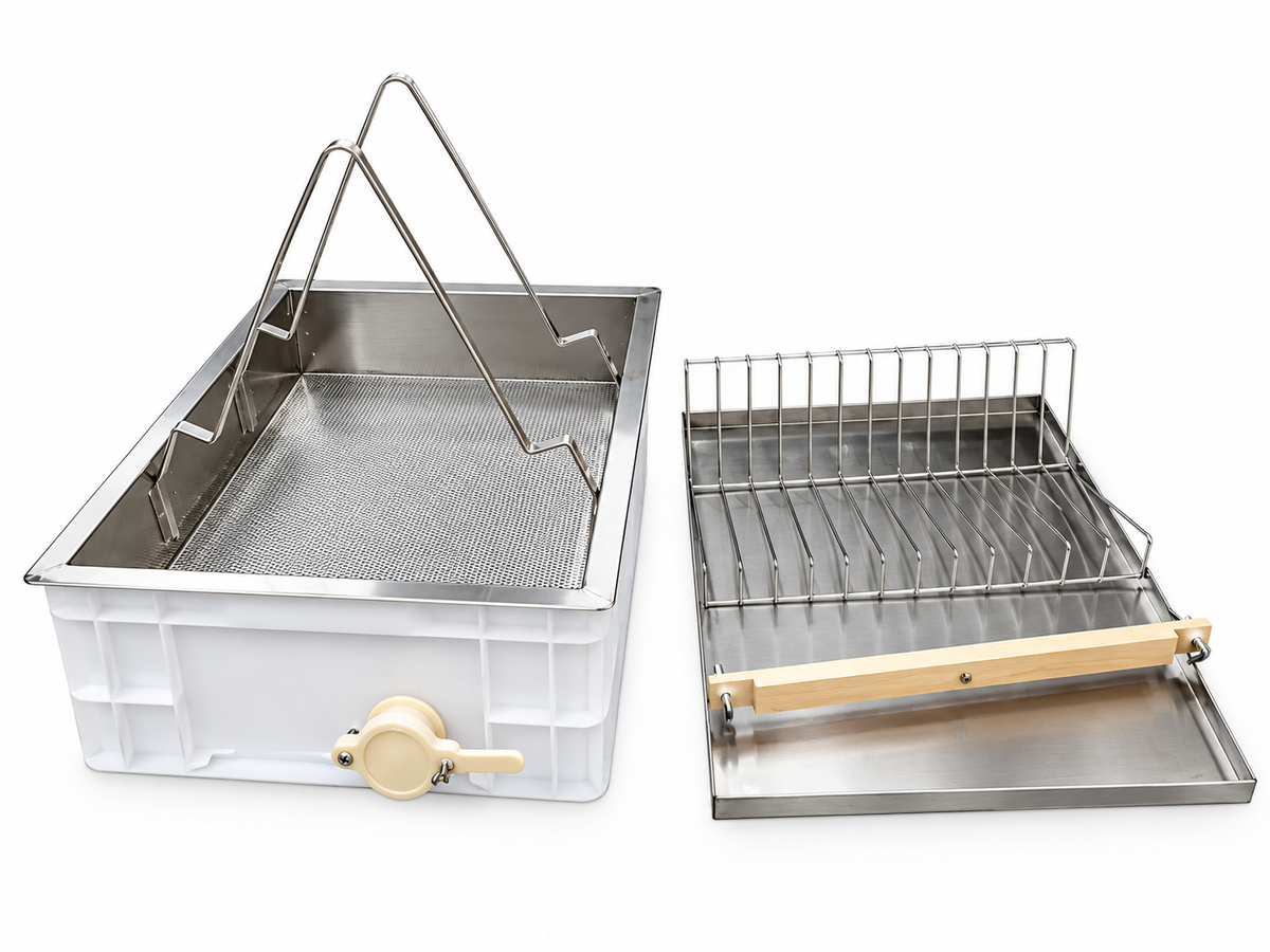 Plastic Uncapping Tray Station with Honey Gate and Drip Tray