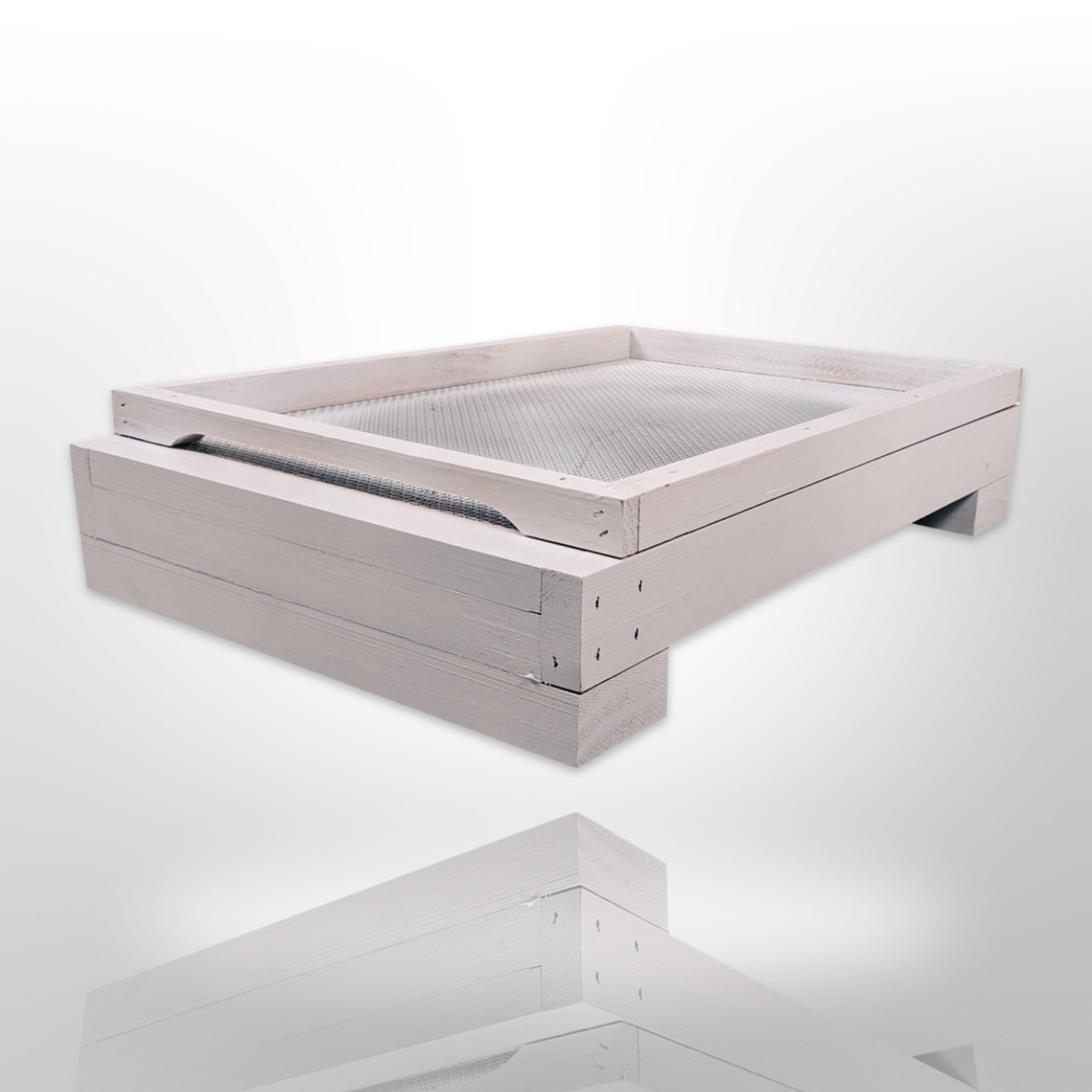 8 Frame Beehive Base - Mesh Vented Bottom Board With Drawer Trap
