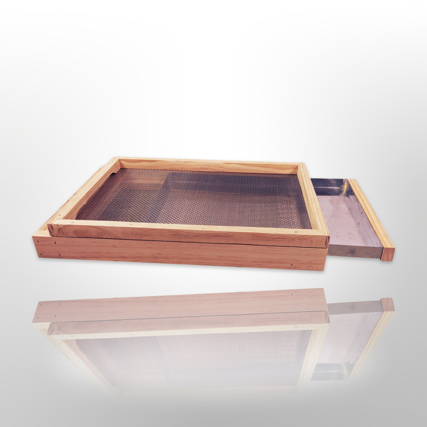 8 Frame Beehive Base - Mesh Vented Bottom Board With Drawer Trap