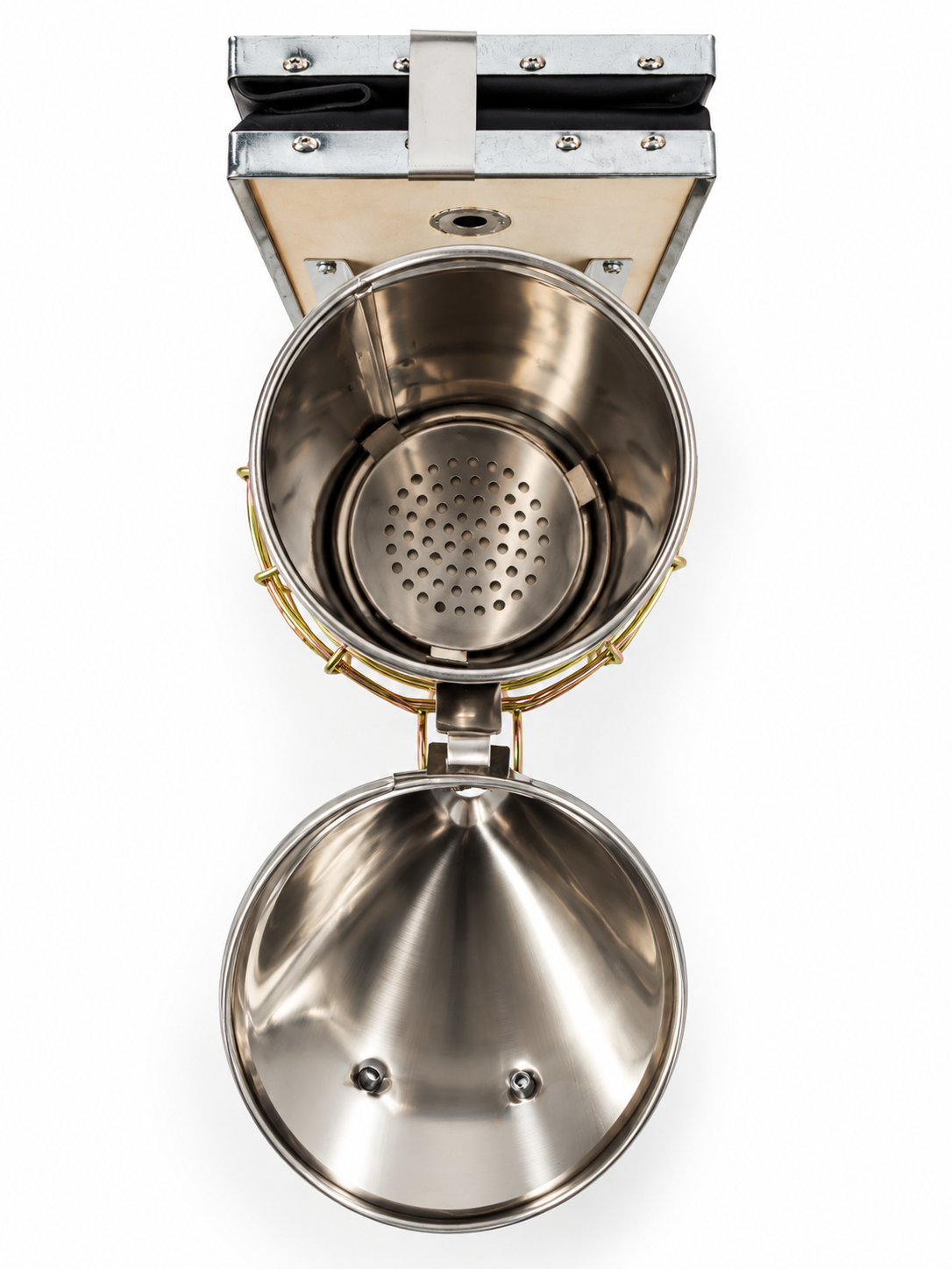 Large Smoker Stainless Steel & Leather