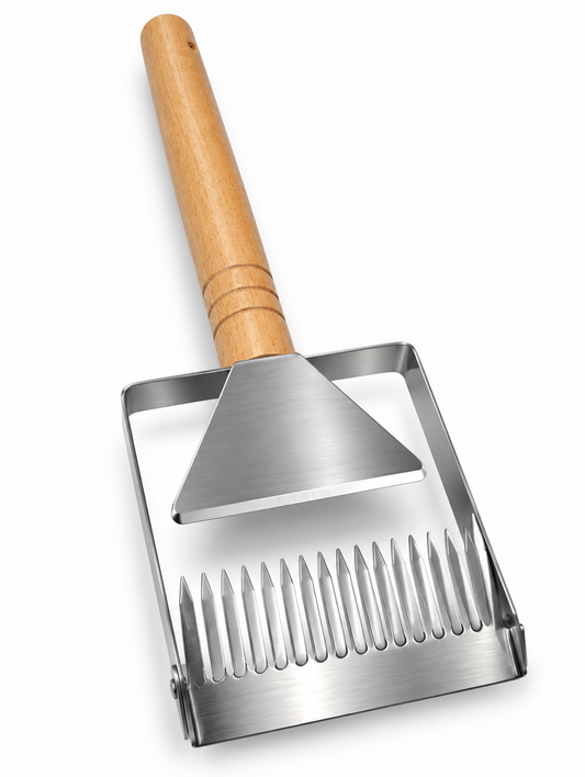 Uncapping Needle / Fork Premium Quality Stainless Steel Wooden Handle