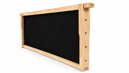 Full Depth Frame Assembled With Plastic Foundation Black Sheet