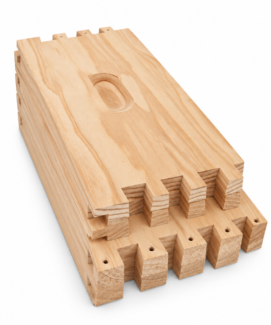 8 Frame Full Depth Deep Super Box - Flat Pack - Dovetail Joints NZ PINE SINGLE PIECE