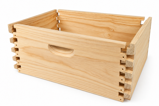 8 Frame Full Depth Deep Super Box - Flat Pack - Dovetail Joints NZ PINE SINGLE PIECE