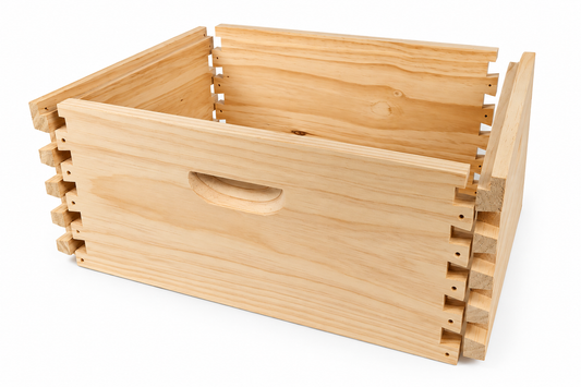 10 Frame Full Depth Deep Super Box - Flat Pack - Dovetail Joints NZ PINE SINGLE PIECE