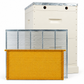 10 Frame Double Beehive – 22mm Timber, Plastic Frames black / yellow, Wax Dipped & Painted