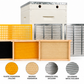 10 Frame Double Beehive – 22mm Timber, Plastic Foundation, Wax Dipped & Painted