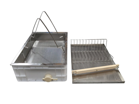 Plastic Uncapping Tray Station with Honey Gate and Drip Tray