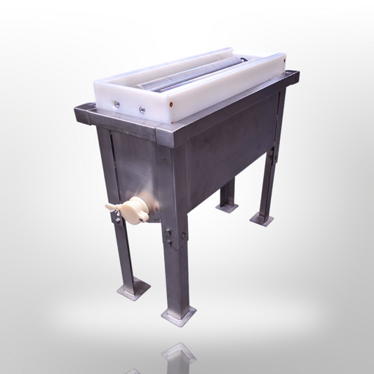 DRS Double Roller Slit  Manual Uncapper - Uncapper and Stainless Steel Stand